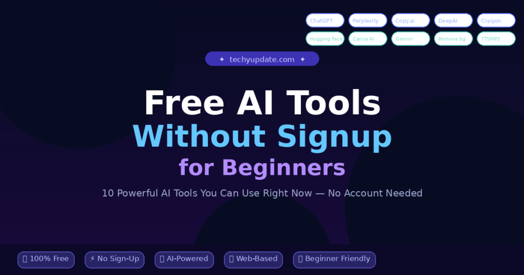 Free AI Tools Without Signup for Beginners
