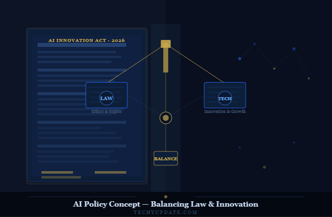 AI Policy Concept — Balancing Law & Innovation
