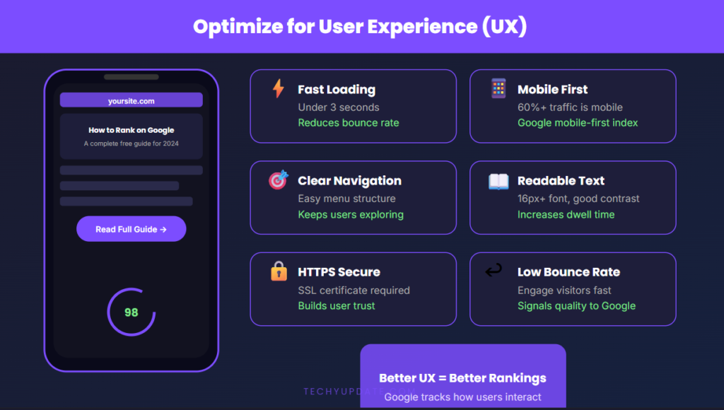 Optimize for User Experience (UX)
