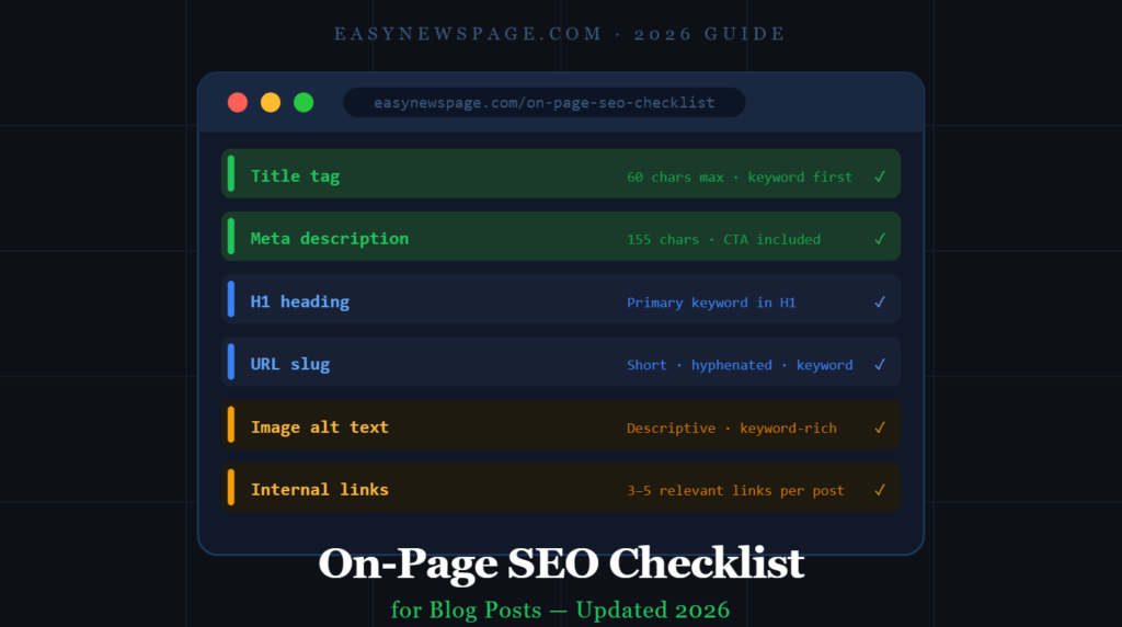 On-Page SEO Checklist