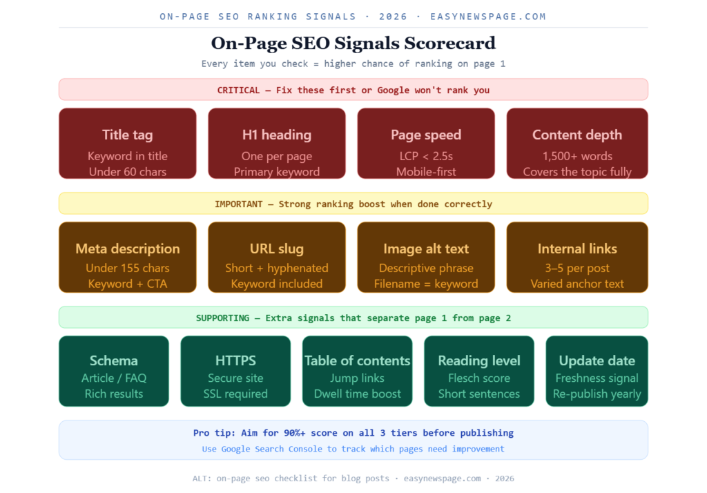 On-Page SEO Checklist