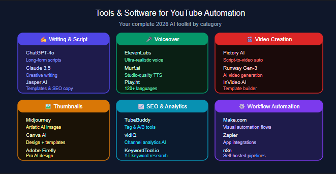 Tools and Software for YouTube Automation