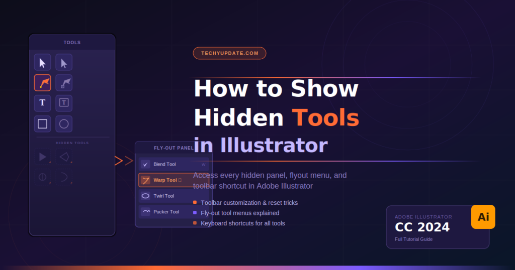 How to show hidden tools in Illustrator