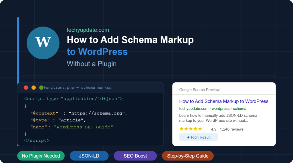 How to Add Schema Markup to WordPress Without a Plugin
