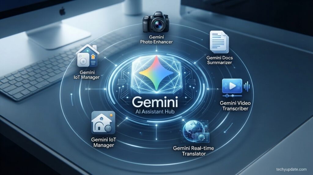 Gemini Spark update showing new connected third-party apps and services
