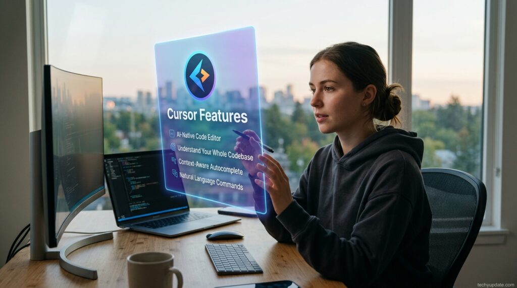 Cursor AI core features: Tab, Chat, Composer, Agent