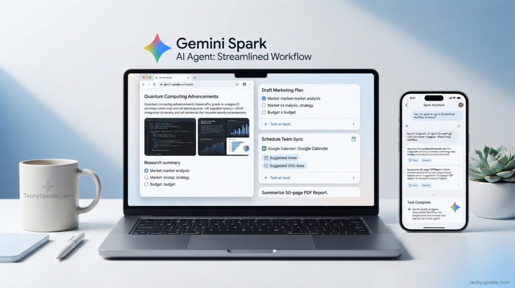 How to Use the New Gemini Spark Features After the Latest Update Google Gemini Spark AI agent managing tasks across devices