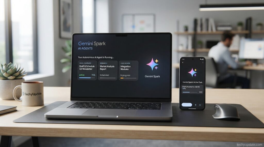 Google Gemini Spark AI agent managing tasks across devices