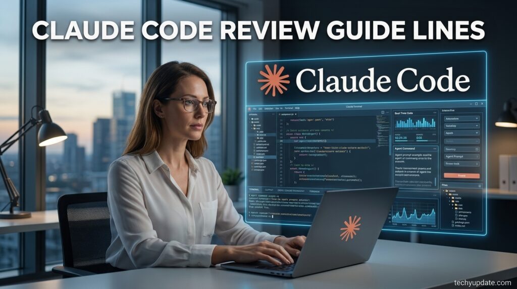 Claude Code Review 2026 — Features, Pricing, Setup Guide Developer using Claude Code AI coding agent in a terminal at night