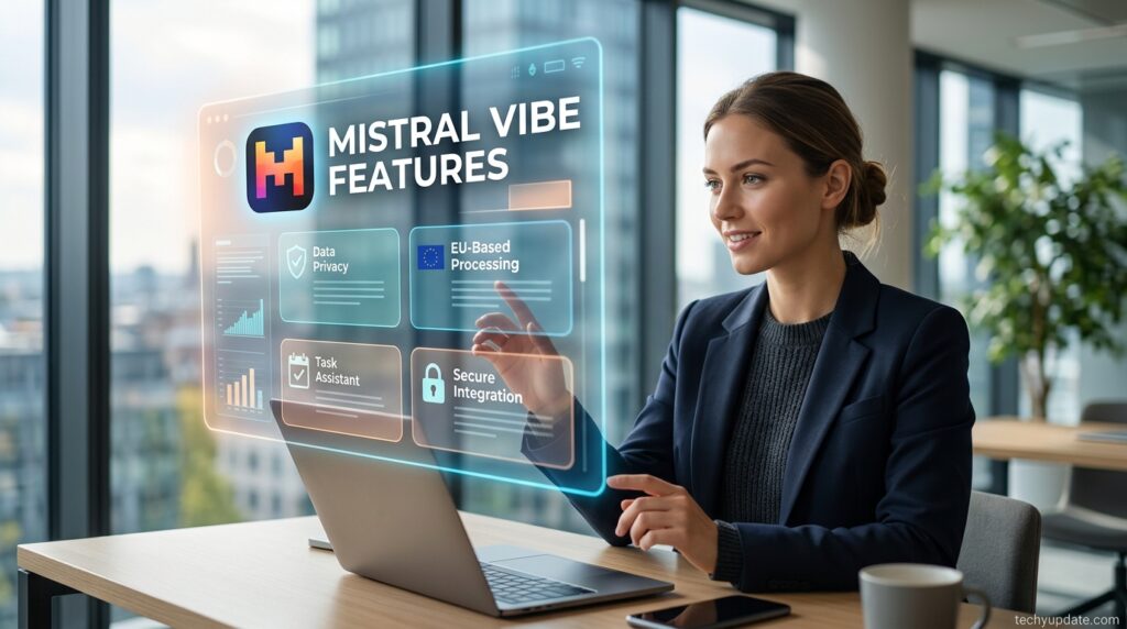 Mistral Vibe feature overview: chat, documents, coding, and automation modules