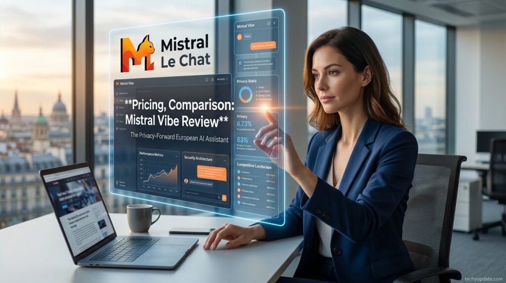 Mistral Vibe pricing tiers from Free to Enterprise illustrated as stacked cards