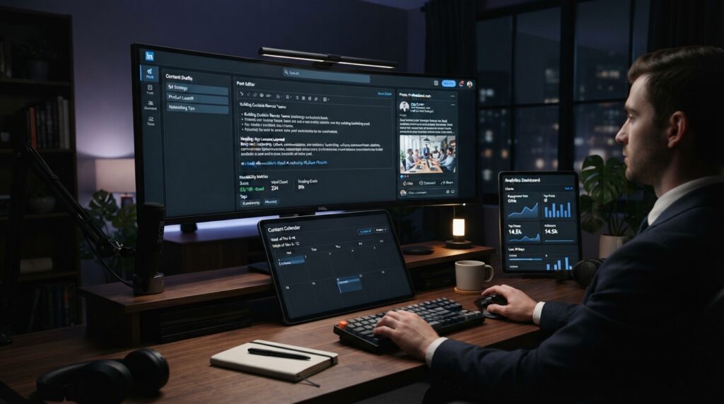 What Is AuthoredUp? Writing Features, Tools, and Best Uses LinkedIn content editor and analytics workspace representing AuthoredUp.